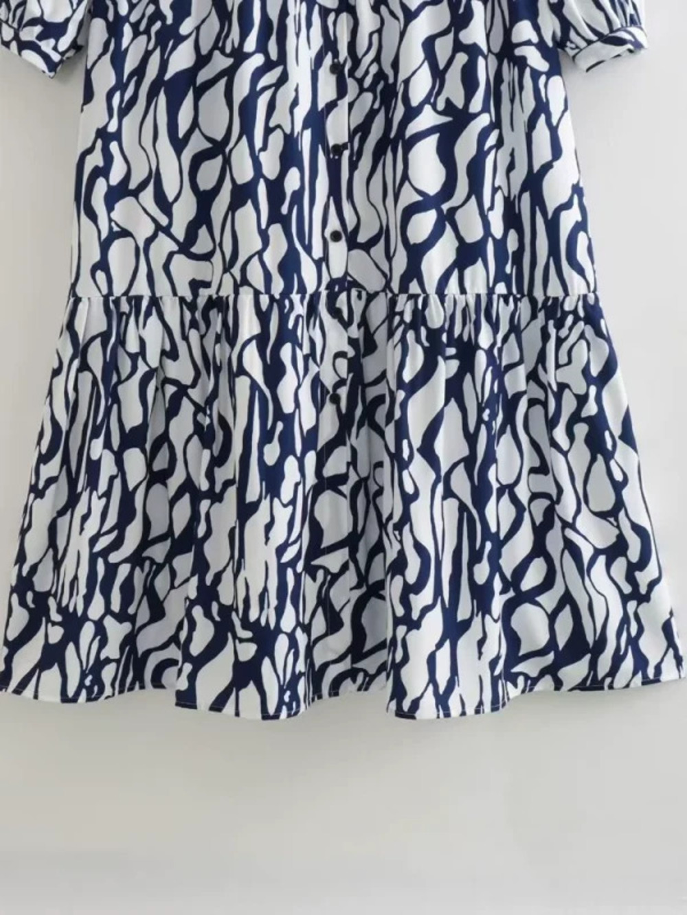 ZARA Autumn Long Sleeve Printed Shirt Dress